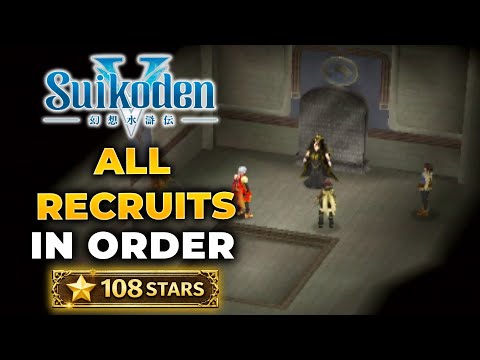 How to recruit ALL 108 stars of destiny in Suikoden 5 in Order