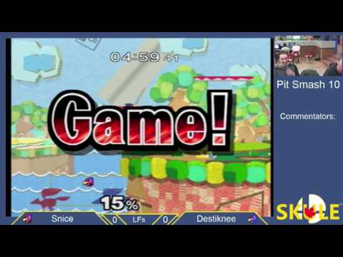 Pit Smash 2.10 Melee LF - Snice(red Falco) vs Destiknee(blue Falco)