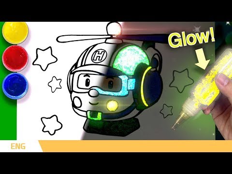🎨Glow Coloriong POLI | Helly | Robocar POLI TV