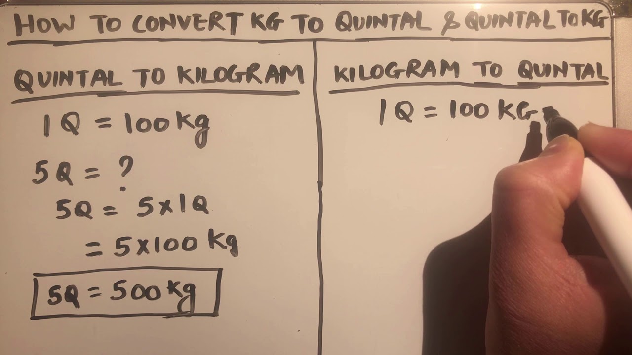How to convert quintal to kilogram and kilogram to quintal / Convert kg to quintal and quintal to kg
