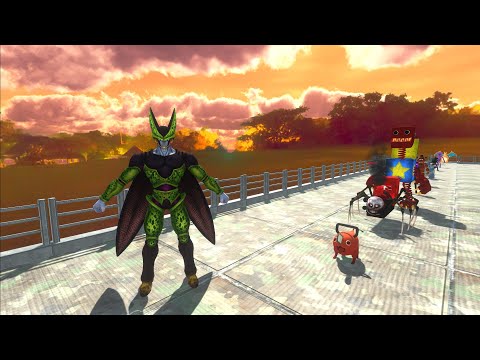 CELL PERFECT FIGHT GHIDORAH LAVA DEATH FALL   - Animal Revolt Battle Simulator