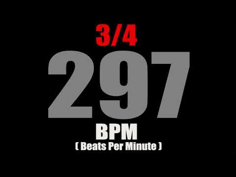 Metronome 297 BPM For Time Signature 3/4