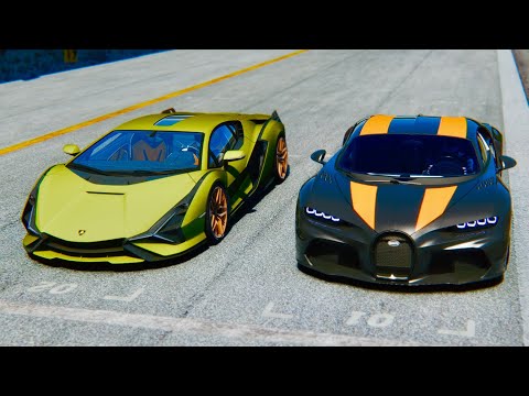 Bugatti Chiron SS 300+ vs Lamborghini Sian at Highlands (4K 60 FPS)