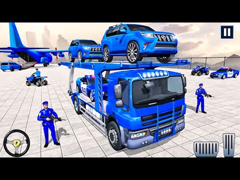 US Police Limousine Transporter Truck - Multi Level Police Helicopter Parking - Android GamePlay