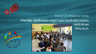 A kerületi többfordulós angol nyelvi tanulmányi verseny 2024.04.