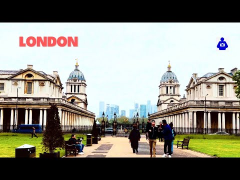 London Walking Tour 🇬🇧 GREENWICH 🌐 Prime Meridian Line, Old Royal Naval College to Greenwich Market.