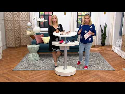 Clarks Cloudsteppers Canvas Slip-Ons - Breeze Skip on QVC