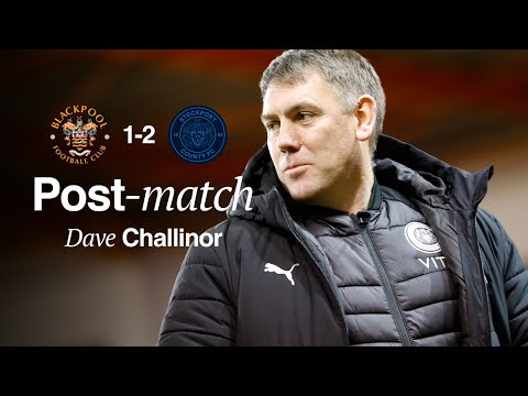 Dave Challinor Post Match Interview - Blackpool
