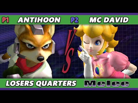 S@X 454 Losers Quarters - AntiHoon (Fox) Vs. MC David (Peach) Smash Melee - SSBM
