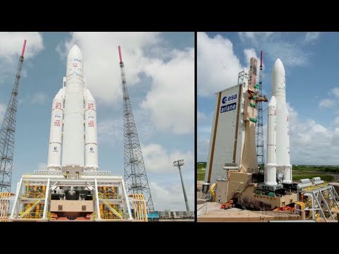 Time-lapse film of Ariane 5 flight VA213, with ATV-4