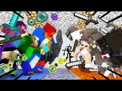 Monster School: BALDI'S BASICS VS GRANNY THE FULL MOVIE - Minecraft Animation