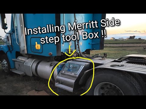 How to install a Merritt side step tool box on your semi truck frame rail