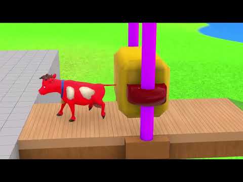 Funny Long Slide Animals Game 3D Tiger