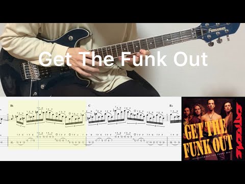 Extreme - Get The Funk Out (guitar cover with tabs & chords)