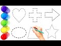 Shapes drawing for kids, Shapes, Shapes Name, 2d Shapes Drawing, Kids Rhymes  Toddler learning video