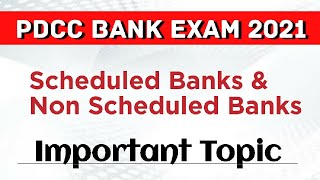 PDCC Bank Exam Questions & Important Topic, Banking, Scheduled and Non-scheduled Banks,
