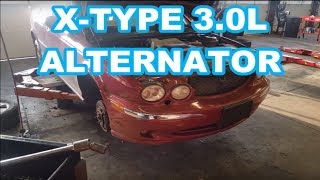 Jaguar X Type (2002 3L) Alternator, Belt & AC Compressor Replacement