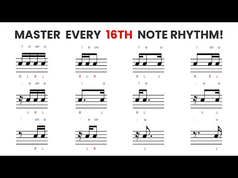 Master Every 16th Note Rhythm With These Exercises! - Counting And Sticking Added 🎶