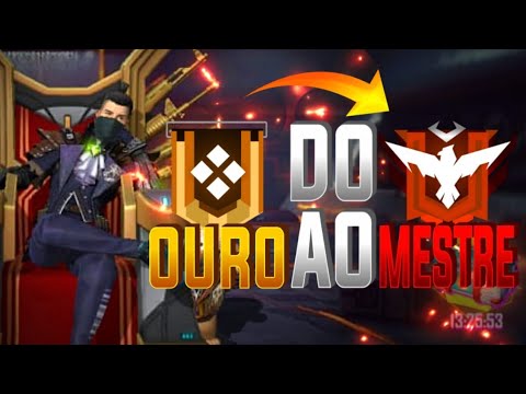 DO OURO AO MESTRE JOGANDO SOLO ( SEM CARTÃO)! HIGHLIGHTS FREE FIRE MOBILE!