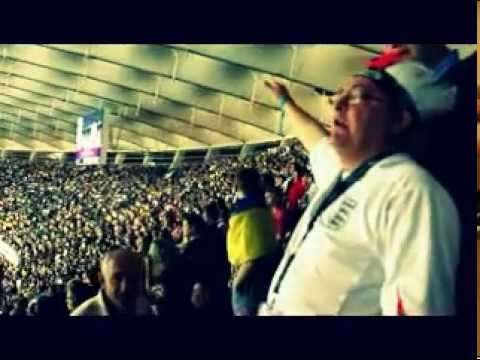 EURO 2012 "Olimpiyskiy" stadium in Kyiv  - English fans sing national anthem