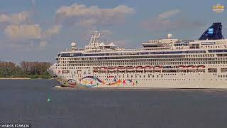 Norwegian Star Departure: Abschied von Hamburg Richtung Southampton (07.05.2026)