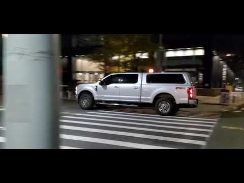 NYPD Counter Terrorism Convoy Passing By On Broadway In Lower Manhattan, New York City