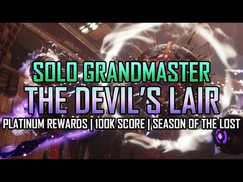 Solo Grandmaster Nightfall - The Devil's Lair (Platinum Rewards, No Camo, 100k Score)