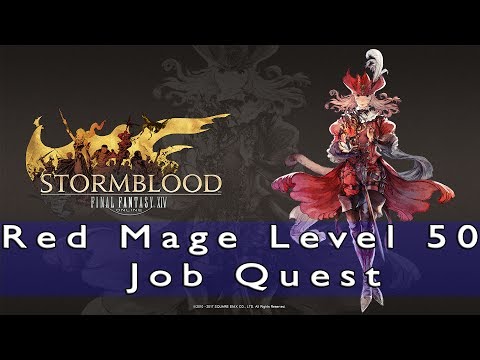 Final Fantasy 14 Stormblood Level 50 Red Mage Job Class Quest