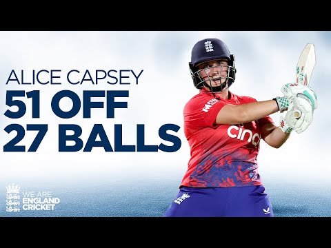 5️⃣ Fours and 3️⃣ Sixes! | 🔥 Alice Capsey Smashes Quick-Fire Half-Century | 📺 Watch EVERY Ball