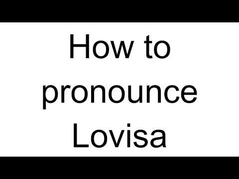 How to Pronounce Lovisa (Swedish)