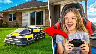 Mowing Grandma's Yard with Yarbo Remote Control Lawn Mowing Robot!!