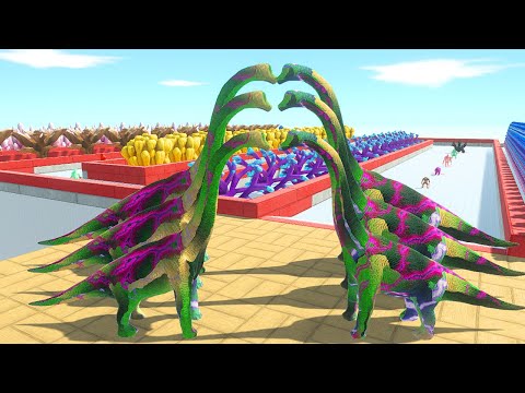 ZOMBIE Brachiosaurus vs All Units Death Run | Animal Revolt Battle Simulator
