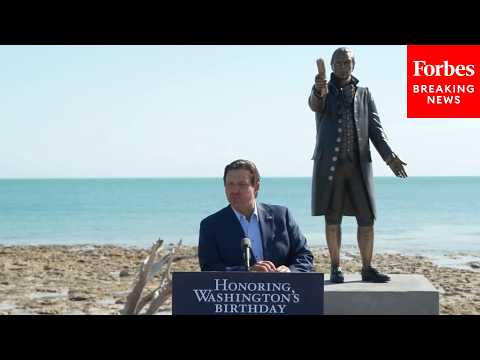 Flroida Gov. Ron DeSantis Unveils Statue Of James Monroe As Part Of 'America 250' Celebrations