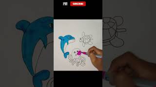 How to Draw Sea Animals - Easy & Fun Tutorial! 🐠🐙🌊