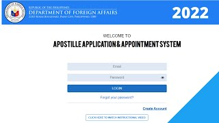 DFA APOSTILLE APPLICATION & APPOINTMENT SYSTEM 2022