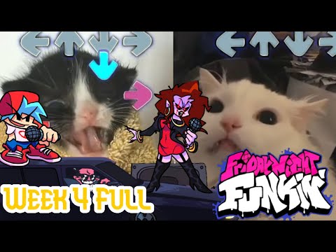 Thruston Waffles VS Towel Cat but its Full Week 4 (Friday Night Funkin' Week 4 Hard)