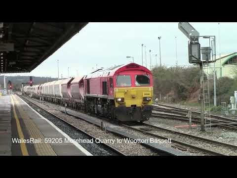 Class 59's 7 of them in one afternoon! "Freight Series" Westbury station 3rd March 2022