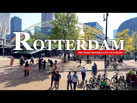 Rotterdam Netherlands  most modern City in Europa ,4K walking Tour  (part 2 )