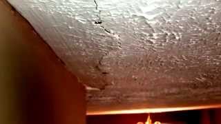 How to repair sagging textured stipple popcorn ceiling