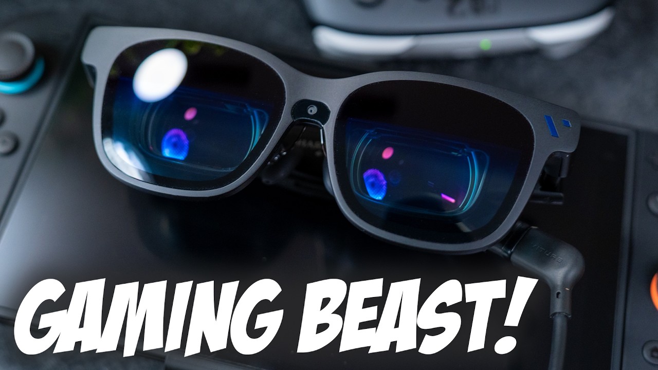 VITURE Beast XR glasses being used for portable gaming