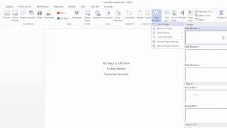 Adding an APA running head and page numbers in Word