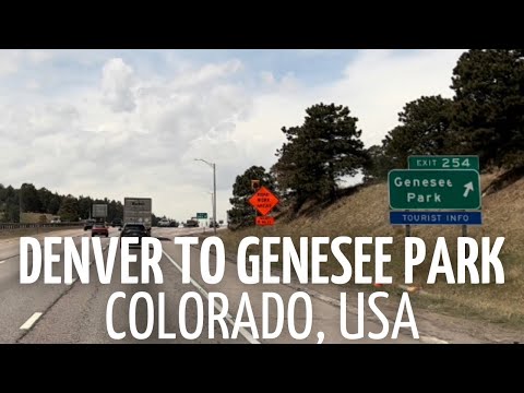 Driving from Denver to Genesee Park, I-70 West, Colorado, USA