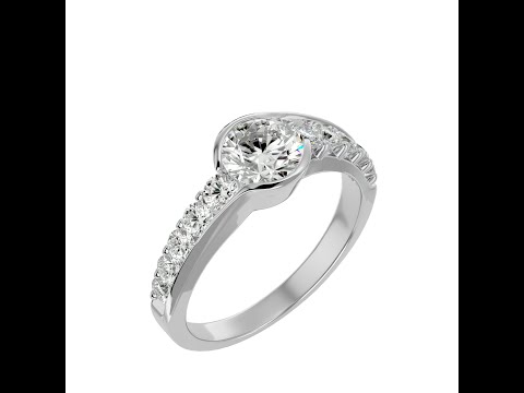 Inel de Logodna Stylish Pave Aur Galben 18k Real Diamonds - Bianca