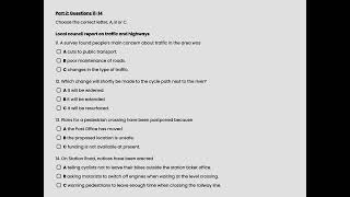 Listening part two (Local council report on traffic and highways) @ieltslisteningpro.24
