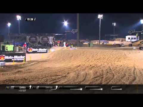 Tim Gajser passes Evgeny Bobryshev MXGP of Qatar 2016 - motocross