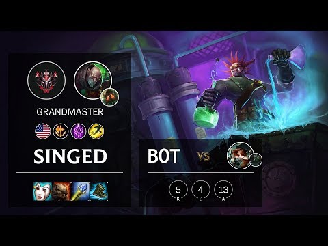 Singed Bot vs Miss Fortune - NA Grandmaster Patch 10.4