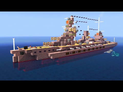 MINECRAFT IJN FUSO | 1:5 SCALE FUSO CLASS BATTLESHIP TUTORIAL