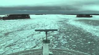 preview picture of video 'Viking line's M/S Amorella cruising Åland archipelago. 13.2.2012'