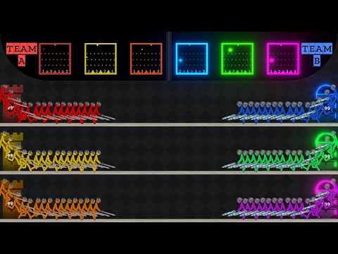 Stickman 3x3 Team Battle  - Medieval Ages vs Future Ages Battle Fight