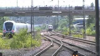 preview picture of video '2009-07-11 Busy Upplands Vasby Station - 3 trains in 51 seconds!'